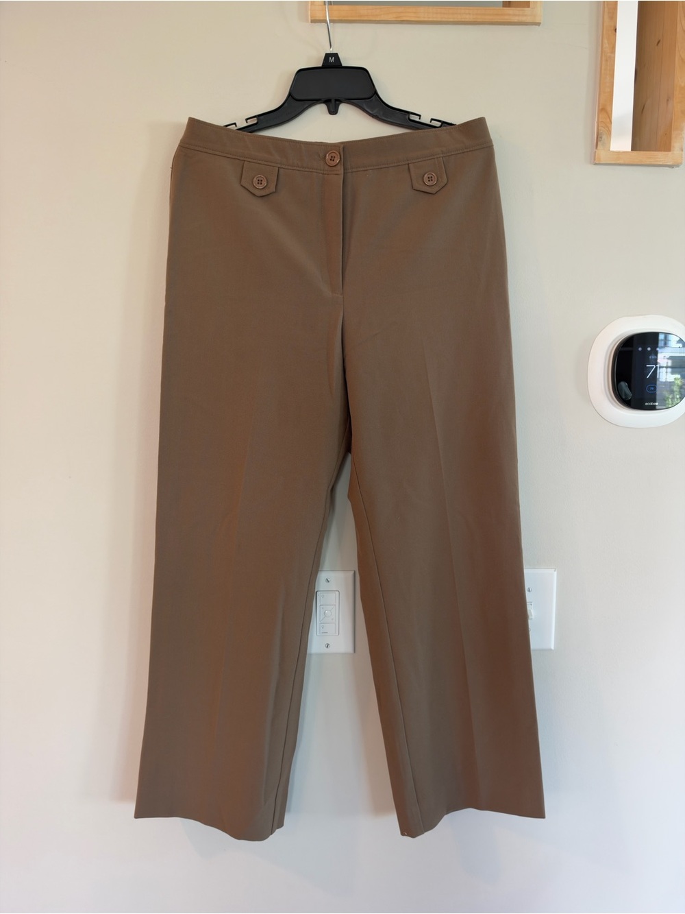 Women's Cropped Brown Dress Pants - Tailored Ankle Trousers